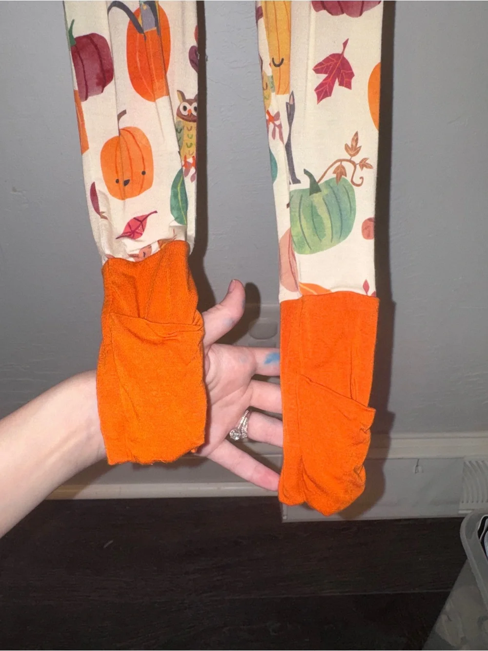 Little Sleepies Convertible Pajamas Fall Pumpkin Pals Bamboo Zippy PJ